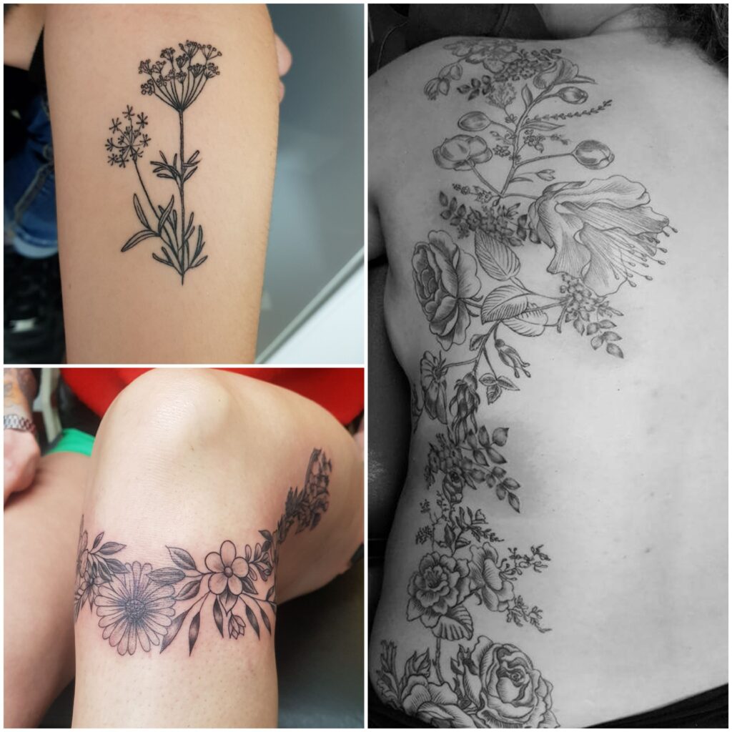 floral tattoodesigns by imke